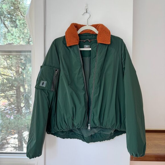NWT Free People FP Movement Outpost Bomber Puffer Jacket Green XS - Picture 9 of 10
